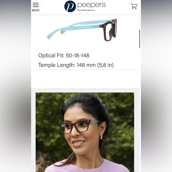 Peepers Sinclair Blue Light Tortoise and Blue Color reading glasses 1.5 strength - Picture 14 of 14